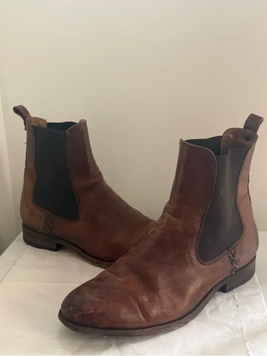 Frye Melissa Chelsea Boots in Cognac Leather Size 8.5 - Picture 5 of 16